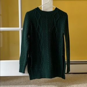 Forever 21 oversized green cable knit sweater